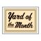 Beige Yard of the Month aluminum sign image