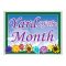 Yard of the Month floral sign image