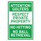 Attention Golfers Coro sign image