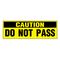 Caution Do Not Pass decal image