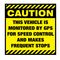 Caution Frequent Stops 12x12 decal image