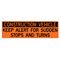 Construction Vehicle Sudden Stops 18x60 decal image