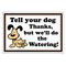 Dog Watering Flowers sign image