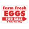 Farm Fresh Eggs R&W Right arrow sign image