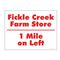 Fickle Creek 1 Mile sign image