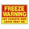 Freeze Warning R&Y sign image