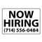 Now Hiring Caliber Paving B&W Magnetic image with phone number