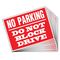 Ten No Parking Do Not Block Signs Image