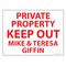 Private Property Keep Out sign image