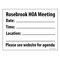 Rosebrook HOA Meeting sign image