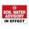 Boil Water Advisory In Effect Coroplast Sign Image