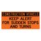 Construction Vehicle Sudden Stops 11x24 sign image