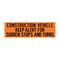 Construction Vehicle Sudden Stops v2 18x60 sign image
