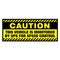 Decal Caution Vehicle Monitored by GPS  Y&B Stripes 4" x 10" Image