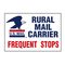 US Mail Caution Frequent Stops 12x18 decal image