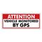 Decal Vehicle Monitored by GPS  4" x 10" Image