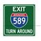Exit 589 Turn Around 6x6 banner image