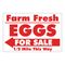 Farm Fresh Eggs R&W Left arrow sign image