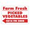 Farm Fresh Picked Vegetables Left Arrow Sign