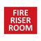6.5"h x 8"w Aluminum Fire Riser Room Sign Image
