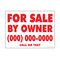 For Sale By Owner Red and White 18" x 24" coroplast sign image