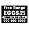 Free Range Eggs For Sale LEFT 24x36 sign image