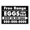 Free Range Eggs For Sale RIGHT 24x36 sign image