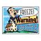 Retro Freeze Warning 18 x 24 Coroplast Sign Image