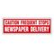 Caution Frequent Stops Newspaper Delivery 6x18 Magnetic Sign Image