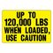 Up To 120,000 LBS When Loaded, Use Caution Magnetic Sign Image
