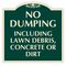 No Dumping Including Lawn Debris Sign Image