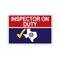 Inspector On Duty Red White and Blue 12x18 sign image
