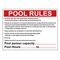 Pool Rules 18x24 Aluminum Sign Image
