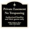 Private Easement No Trespassing 24x24 Sign Image