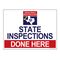 State Inspections Done Here 18" x 24" Coroplast sign image