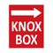 Right Directional 8"h x 6.5"w Aluminum Knox Box Sign Image