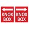 Directional 8"h x 6.5"w Aluminum  Knox Box Sign Image - Select Direction