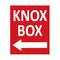 Directional 8"h x 6.5"w Aluminum Knox Box Bottom Arrow Sign Image
