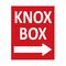 Directional 8"h x 6.5"w Aluminum Knox Box Bottom Right Arrow Sign Image