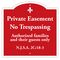 Private Easement No Trespassing NJSA 24x24 Sign Image