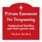Private Easement No Trespassing NJSA 30x30 Sign Image