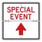 Folding Special Event Straight Arrow 24 x 24 sign image