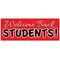 Welcome Back Students Red and White banner image