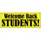 Welcome Back Students yellow and black banner image