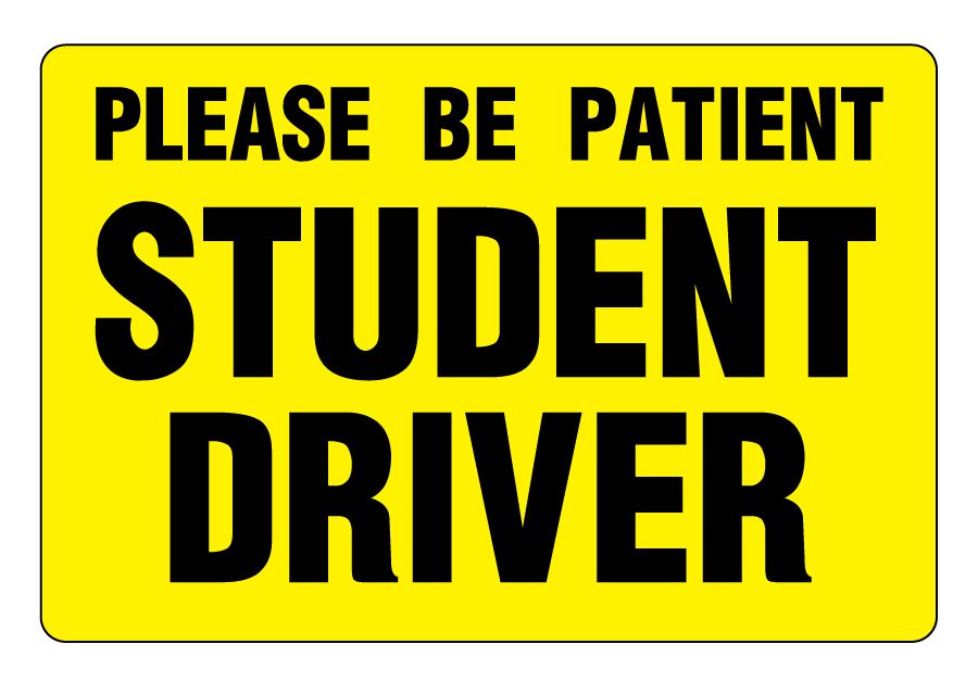 Set of 4 TOTOMO #SDM04 Student Driver Magnet 12x3 Highly Reflective Premium Quality Car Safety Caution Sign for New Student Drivers